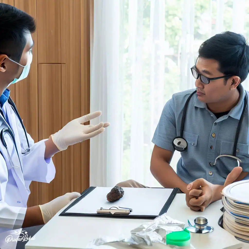 consulting with doctor