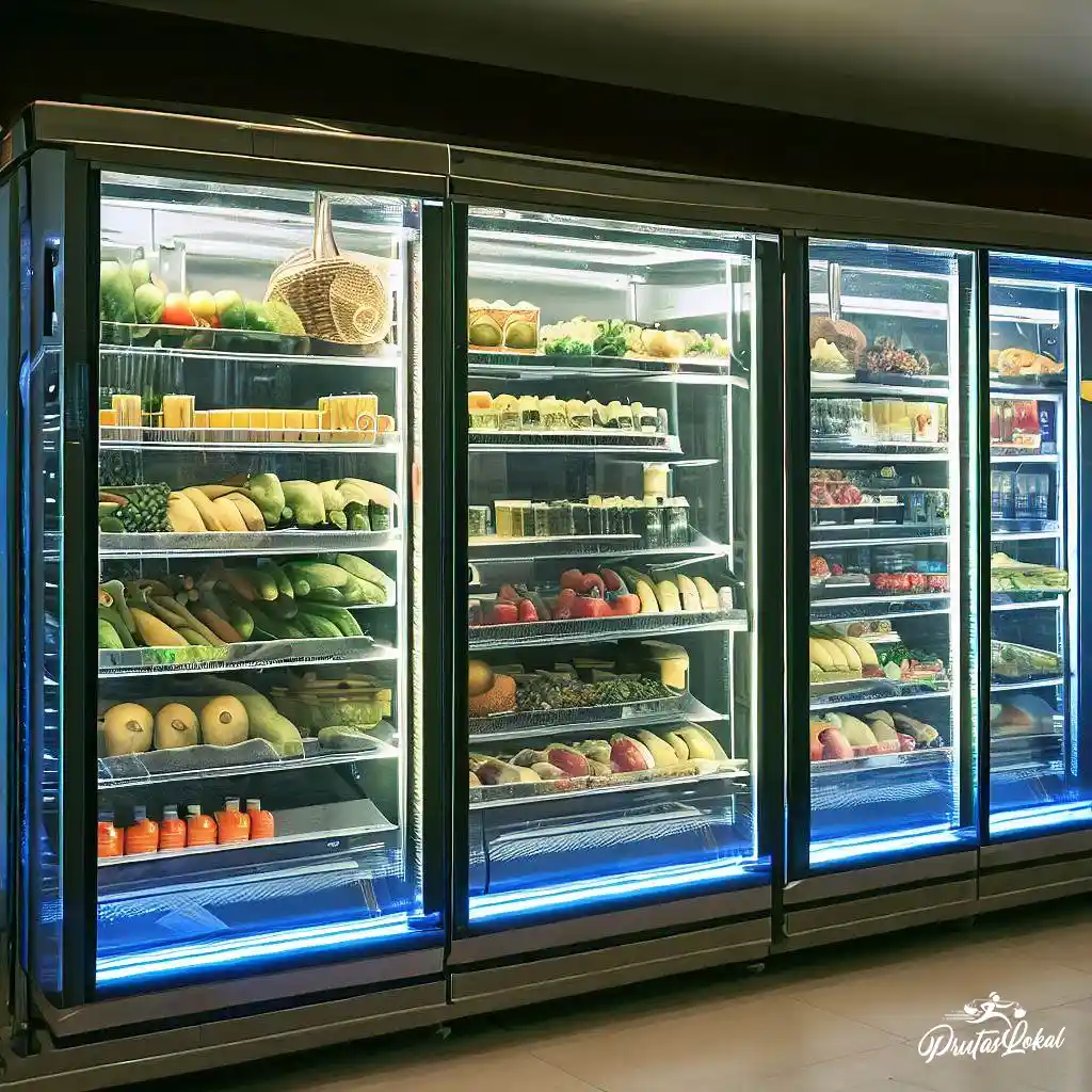 convenience store glass chiller for fruits and vegetables