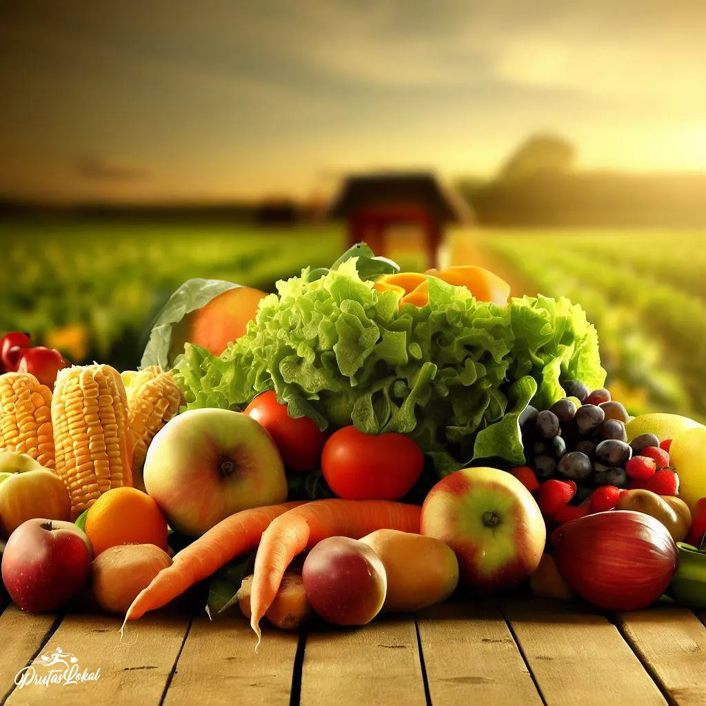 fruits vegetables in farm