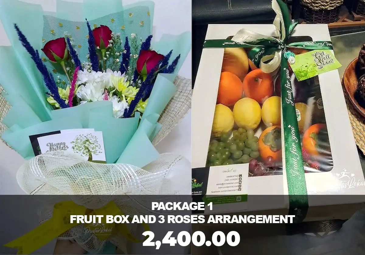 Package 1 - Fruit Box and Sunflower arrangement